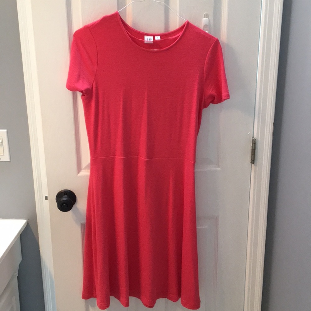 GAP medium tall pink cotton a-line swing dress